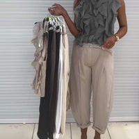 Alexa | modisches ärmelloses Top mit Designer-Akzent