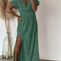 Everly | elegantes Maxikleid, schmeichelnder V-Ausschnitt.