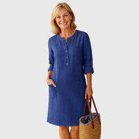 Mabel | elegantes Kleid mit einfachem Knopfverschluss