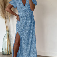 Everly | elegantes Maxikleid, schmeichelnder V-Ausschnitt.