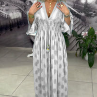 Nori | Kleid locker Urlaub Muster maxi Taille