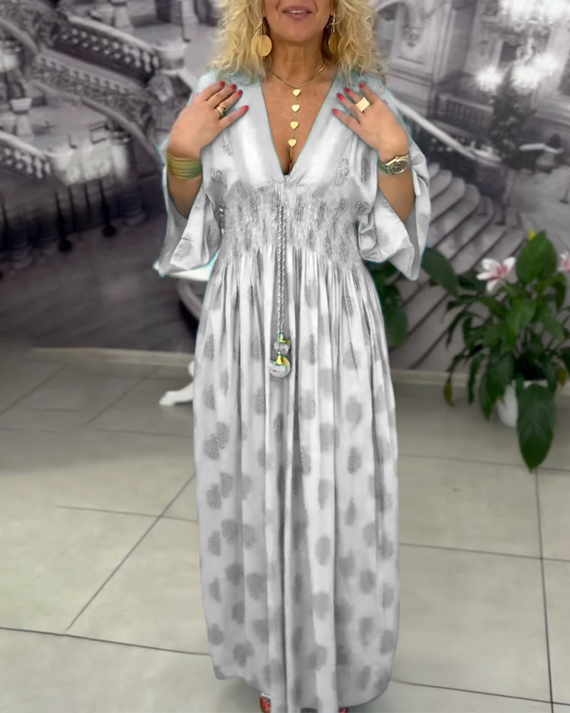 Nori | Kleid locker Urlaub Muster maxi Taille