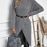 Kiara™ | Langes, Schlichtes Strickkleid für Damen