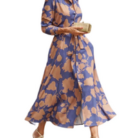 Bora | Langes Frühlingskleid mit Kragen