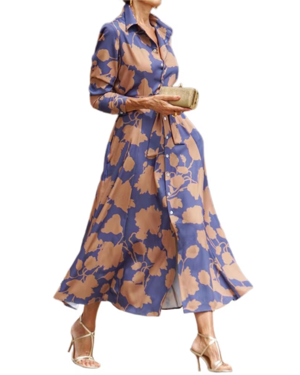 Bora | Langes Frühlingskleid mit Kragen