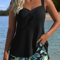 Yasmin | modischer zweiteiliger Strand-Tankini mit Streifen