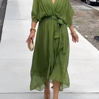 Phina | Zeitlosen Midikleid in Wickeloptik