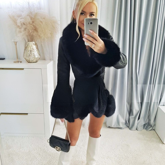 Kassie | Mantel mit Kunstfell