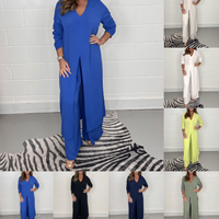 Mimossa | Lässiges Zweiteiler-Set mit V-Ausschnitt