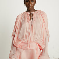 Emberlynn | rosa Minikleid mit gerafftem Design