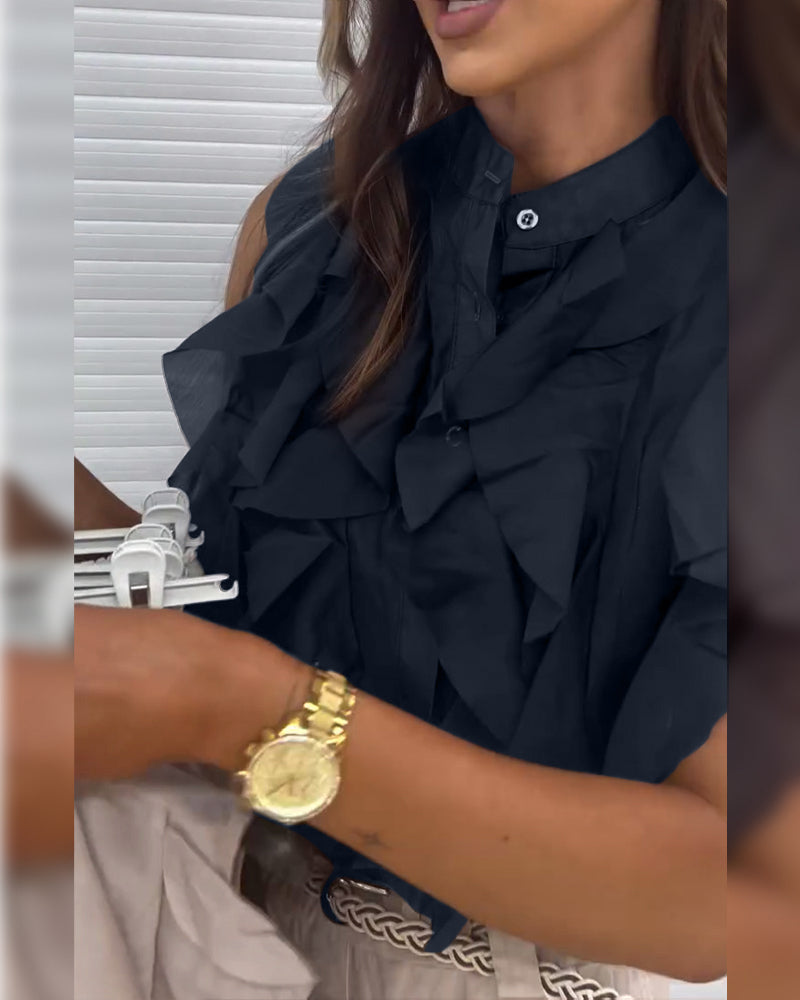 Alexa | modisches ärmelloses Top mit Designer-Akzent