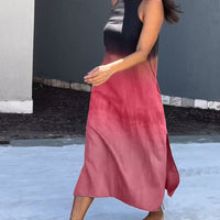 Tayla | Ombre ärmelloses Midikleid