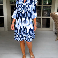 Larisa | Bedrucktes Kleid mit 3/4 Ärmeln