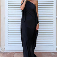 Ivy | femininer Kaftan mit fließendem Stoff und asymmetrischem Schnitt