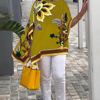 Emory | Kaftan-Top mit künstlerischem Druck