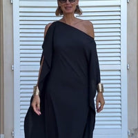 Ivy | femininer Kaftan mit fließendem Stoff und asymmetrischem Schnitt