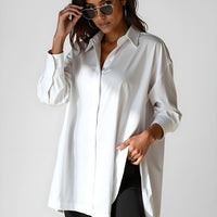 Lettie | modisches Oversize-Hemdkleid, bequeme Passform.