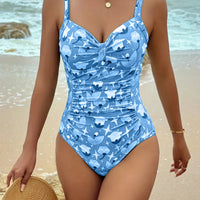 Audrey | modischer Damen-Badeanzug, romantischer Blumenprint.