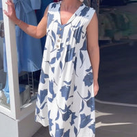 Barbara | modisches Kleid mit V-Ausschnitt und floralem Druck