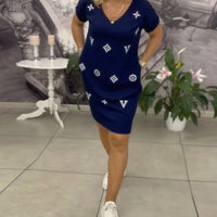 Hana | Kleid Mode V-Ausschnitt Kurzärmelig