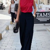 Rita | Asymmetrische Hose mit weitem Bein