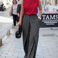 Rita | Asymmetrische Hose mit weitem Bein