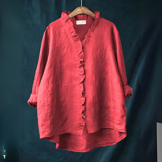 Wynter | Klassische Bluse mit Rüschen für Damen