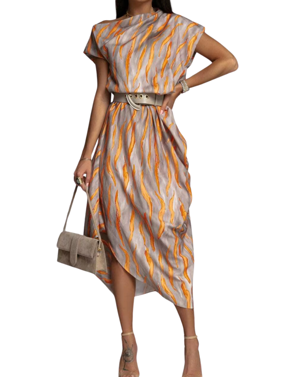 Doja | Elegantes Midikleid im Tulpenschick