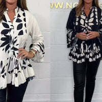 Eugenia | Lässiges Top mit V-Ausschnitt und Rüschen-Detail