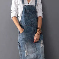 Sylie | Trendiges Denim-Latzkleid