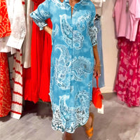 Alainy | Vibrierendes Midikleid mit Paisleymuster