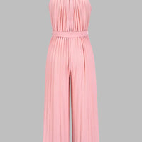 Elen | Plissierter Jumpsuit mit Neckholder-Ausschnitt