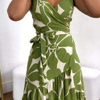 Kena | Gerafftes Tunikakleid mit Resort-Print