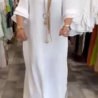 Hazel | stylisches Baumwollkleid für den Alltag in einfarbigem Design