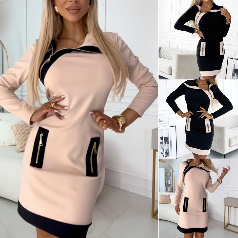 Kamila | Kurzes Damenkleid mit Reißverschluss