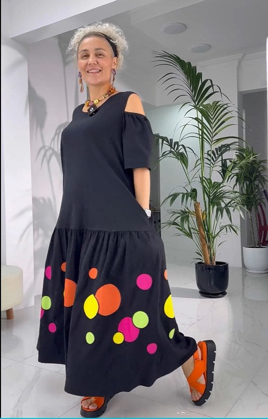 Yierra | Klassisches Baumwollkleid im Retro-Stil