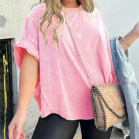 Biella | Trendiges übergroßes T-Shirt mit modernem Keilmuster