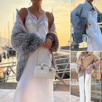 MaraKnit™ | Strickjacke mit Glitzerpailletten