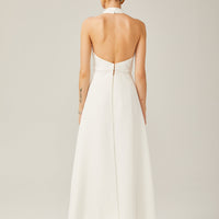 Reya | feminines langes Kleid mit Neckholder-Ausschnitt
