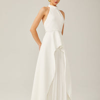 Reya | feminines langes Kleid mit Neckholder-Ausschnitt