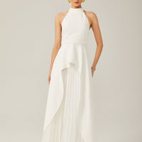 Reya | feminines langes Kleid mit Neckholder-Ausschnitt