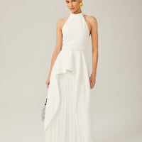 Reya | feminines langes Kleid mit Neckholder-Ausschnitt