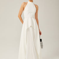 Reya | feminines langes Kleid mit Neckholder-Ausschnitt