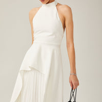 Reya | feminines langes Kleid mit Neckholder-Ausschnitt