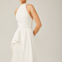 Reya | feminines langes Kleid mit Neckholder-Ausschnitt