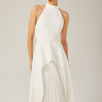 Reya | feminines langes Kleid mit Neckholder-Ausschnitt