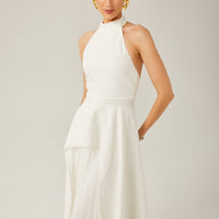 Reya | feminines langes Kleid mit Neckholder-Ausschnitt