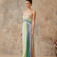 Selin | Ombre Strickträgerkleid