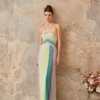 Selin | Ombre Strickträgerkleid