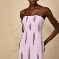 Emilie | Perlenbesetztes Maxikleid mit Fransen